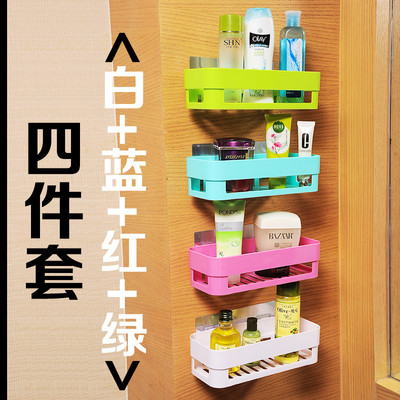 乐逸仕四色免打孔浴室置物架 打造整洁高效的卫浴空间